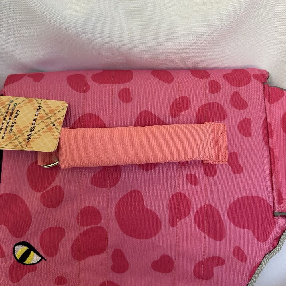 Dog Life Vest Jacket Size L Pink Alligator Adjustable Straps Handle Leash Ring - Picture 5 of 12
